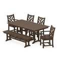 thumbnail image 1 of POLYWOOD Chippendale 6-Piece Farmhouse Dining Set in Mahogany, 1 of 1