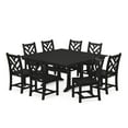 thumbnail image 1 of POLYWOOD Chippendale 9-Piece Farmhouse Trestle Dining Set in Black, 1 of 2