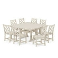 thumbnail image 1 of POLYWOOD Chippendale 9-Piece Farmhouse Trestle Dining Set in Sand, 1 of 2