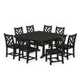 thumbnail image 1 of POLYWOOD Chippendale 9-Piece Nautical Trestle Dining Set in Black, 1 of 2