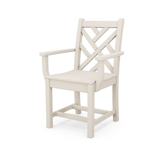 POLYWOOD Chippendale Dining Arm Chair in Sand