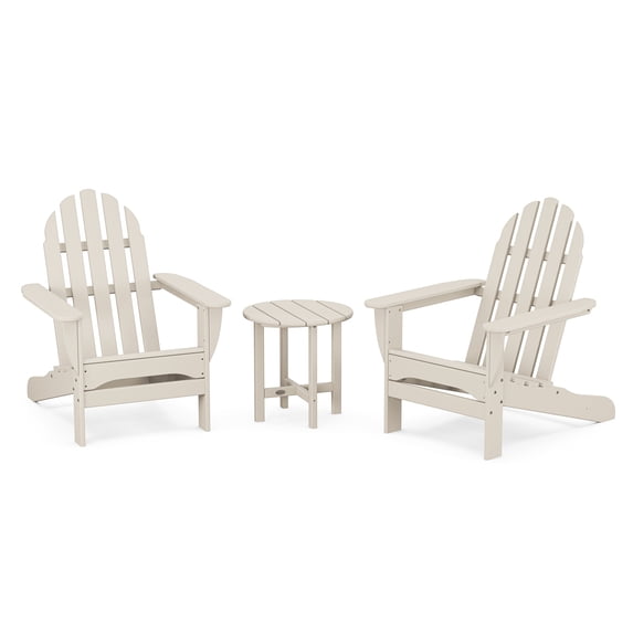 POLYWOOD Classic Adirondack 3-Piece Set in Sand