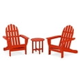 thumbnail image 1 of POLYWOOD Classic Adirondack 3-Piece Set in Sunset Red, 1 of 5