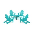 thumbnail image 1 of POLYWOOD Classic Adirondack 5-Piece Conversation Set in Aruba, 1 of 5