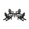 thumbnail image 1 of POLYWOOD Classic Adirondack 5-Piece Conversation Set in Black, 1 of 5