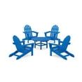 thumbnail image 1 of POLYWOOD Classic Adirondack 5-Piece Conversation Set in Pacific Blue, 1 of 5