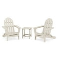 thumbnail image 1 of POLYWOOD Classic Folding Adirondack 3-Piece Set with Long Island 18" Side Table in Sand, 1 of 1