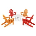 thumbnail image 1 of POLYWOOD Classic Folding Adirondack 5-Piece Conversation Group in Sunset Red / Tangerine / White, 1 of 6