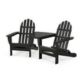 thumbnail image 1 of POLYWOOD Classic Folding Adirondacks with Angled Connecting Table in Black, 1 of 6
