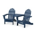 thumbnail image 1 of POLYWOOD Classic Folding Adirondacks with Angled Connecting Table in Navy, 1 of 6