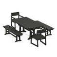 thumbnail image 1 of POLYWOOD EDGE 5-Piece Farmhouse Dining Set With Trestle Legs in Black, 1 of 1
