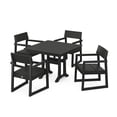 thumbnail image 1 of POLYWOOD EDGE 5-Piece Farmhouse Dining Set With Trestle Legs in Black, 1 of 1