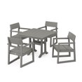 thumbnail image 1 of POLYWOOD EDGE 5-Piece Farmhouse Dining Set With Trestle Legs in Slate Grey, 1 of 1