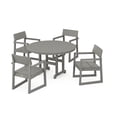 thumbnail image 1 of POLYWOOD EDGE 5-Piece Round Farmhouse Dining Set in Slate Grey, 1 of 1