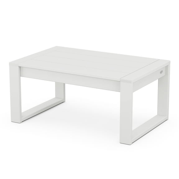 POLYWOOD EDGE Coffee Table in White