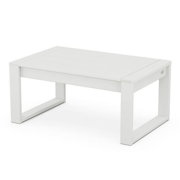 POLYWOOD EDGE Coffee Table in White