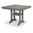 thumbnail image 1 of POLYWOOD Farmhouse Trestle 37" Dining Table in Slate Grey, 1 of 2