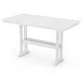 thumbnail image 1 of POLYWOOD Farmhouse Trestle 37" x 72" Bar Table in White, 1 of 2