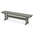 thumbnail image 1 of POLYWOOD Farmhouse Trestle 65" Bench in Slate Grey, 1 of 2