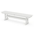 thumbnail image 1 of POLYWOOD Farmhouse Trestle 65" Bench in White, 1 of 1