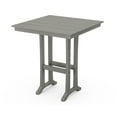 thumbnail image 1 of POLYWOOD Farmhouse Trestle Collection 37" Square Table with Umbrella Hole, Slate Grey, 1 of 2