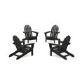 thumbnail image 1 of POLYWOOD High-density Polyethylene Classic Adirondack Conversation Set, Slate Grey, 1 of 5