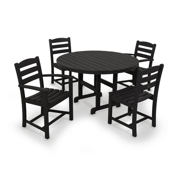 POLYWOOD La Casa Café 5-Piece Dining Set in Black