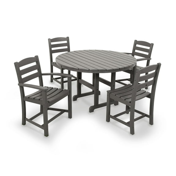 POLYWOOD La Casa Café 5-Piece Dining Set in Slate Grey