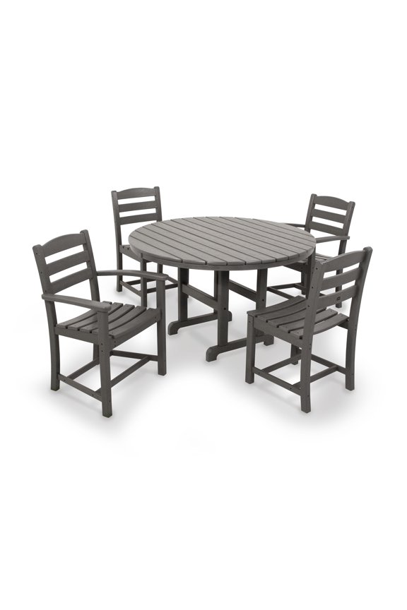 La Casa Café 5-Piece Dining Set in Slate Grey