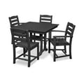 thumbnail image 1 of POLYWOOD La Casa Café 5-Piece Farmhouse Trestle Dining Set in Black, 1 of 1