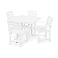 thumbnail image 1 of POLYWOOD La Casa Café 5-Piece Farmhouse Trestle Dining Set in White, 1 of 1
