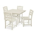 thumbnail image 1 of POLYWOOD La Casa Café 5-Piece Farmhouse Trestle Side Chair Dining Set in Sand, 1 of 1