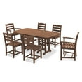 thumbnail image 1 of POLYWOOD La Casa Café 7-Piece Dining Set in Teak, 1 of 6