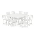 thumbnail image 1 of POLYWOOD La Casa Café 9-Piece Farmhouse Trestle Dining Set in White, 1 of 1