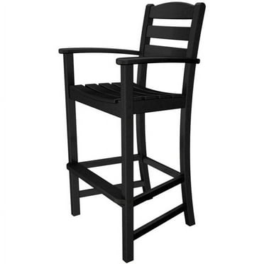 POLYWOOD La Casa Café Bar Arm Chair in Black