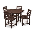thumbnail image 1 of POLYWOOD La Casa Cafe 5-Piece Farmhouse Trestle Arm Chair Dining Set in Mahogany, 1 of 1