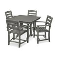 thumbnail image 1 of POLYWOOD La Casa Cafe 5-Piece Farmhouse Trestle Arm Chair Dining Set in Slate Grey, 1 of 1