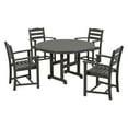 thumbnail image 1 of POLYWOOD La Casa Cafe 5 Piece Round Farmhouse Arm Chair Dining Set - Slate Grey, 1 of 4