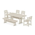 thumbnail image 1 of POLYWOOD La Casa Cafe 6-Piece Dining Set with Trestle Legs in Sand, 1 of 1