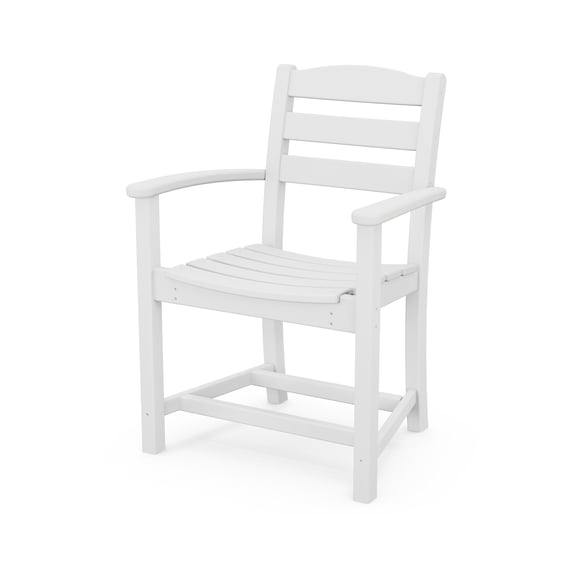 POLYWOOD La Casa Cafe Dining Arm Chair in White