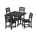 thumbnail image 1 of POLYWOOD La Casa Cafe Side Chair 5-Piece Farmhouse Dining Set in Black, 1 of 1