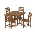 thumbnail image 1 of POLYWOOD La Casa Cafe Side Chair 5-Piece Farmhouse Dining Set in Teak, 1 of 1