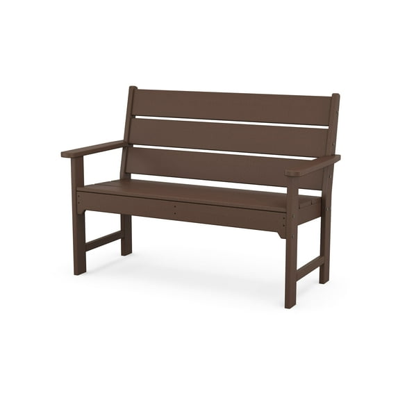 POLYWOOD Lakeside 48" Bench in Mahogany