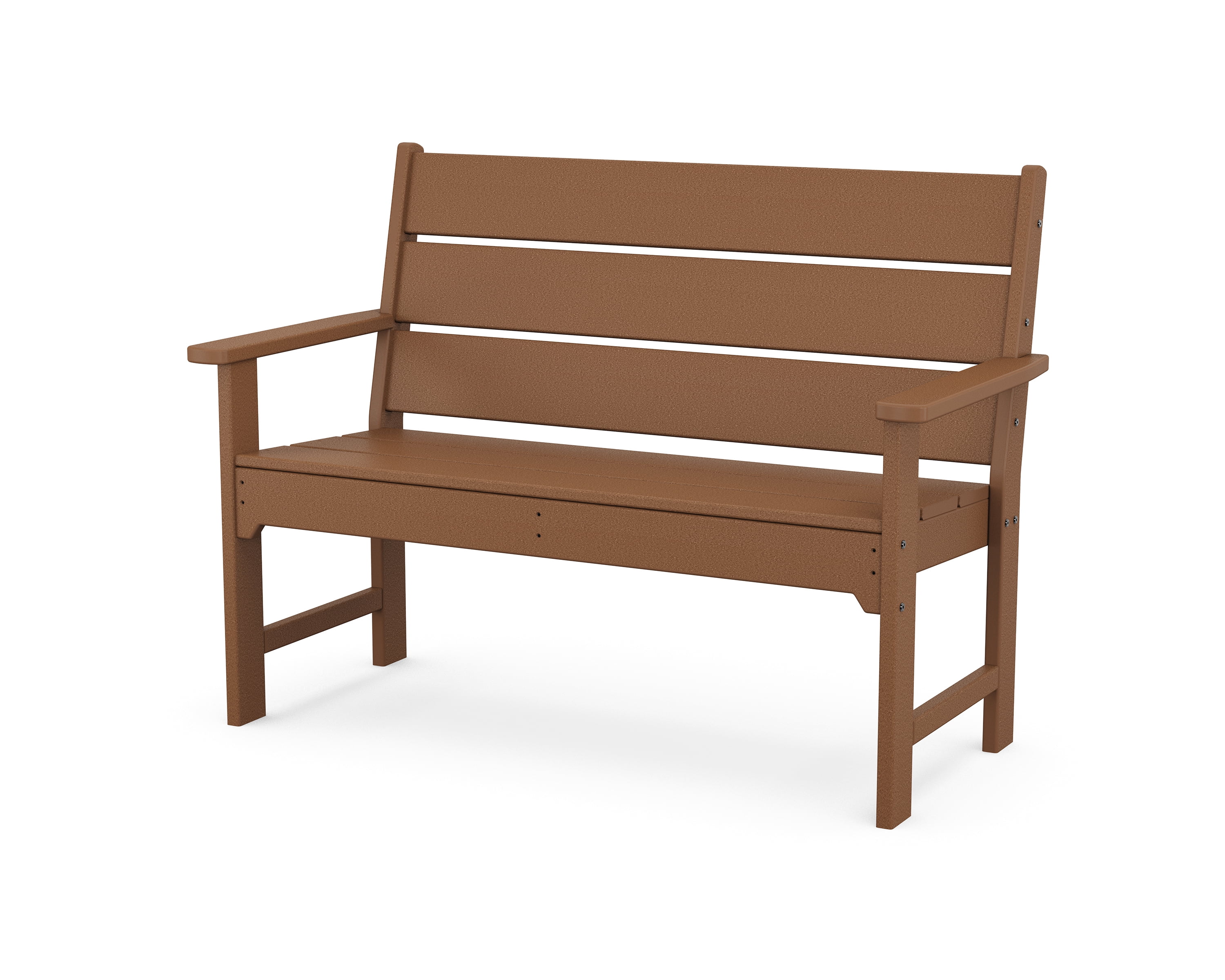 Teak 48.5" Weather-Resistant Plastic Garden Bench