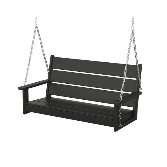 POLYWOOD Lakeside 48” Swing in Black