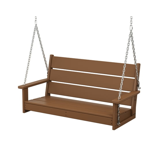 POLYWOOD Lakeside 48” Swing in Teak