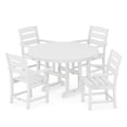 thumbnail image 1 of POLYWOOD Lakeside 5-Piece Adult Transitional Plastic Dining Furniture Sets White, 1 of 1