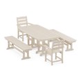 thumbnail image 1 of POLYWOOD Lakeside 5-Piece Dining Set with Benches in Sand, 1 of 1