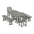 thumbnail image 1 of POLYWOOD Lakeside 5-Piece Dining Set with Benches in Slate Grey, 1 of 1