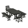 thumbnail image 1 of POLYWOOD Lakeside 5-Piece Farmhouse Dining Set With Trestle Legs in Black, 1 of 1